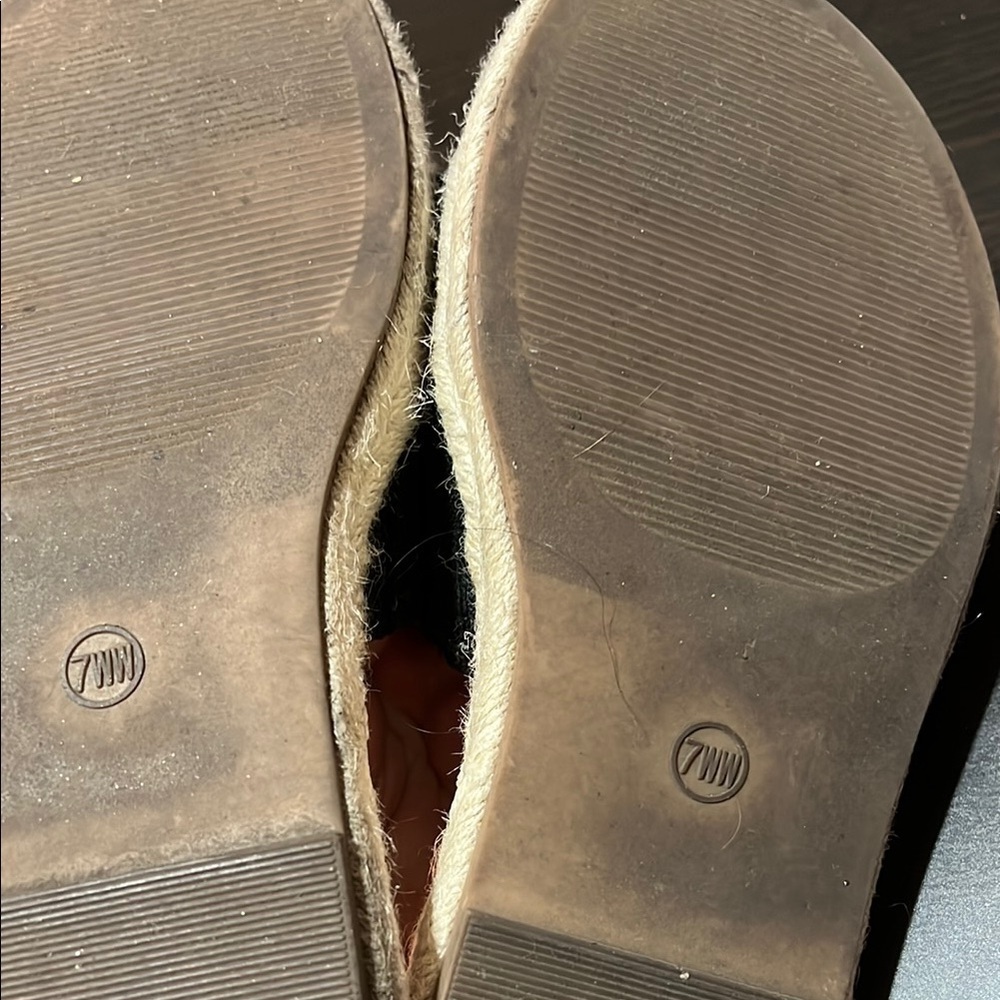 Women's Black Espadrille Slides - Picture 4 of 4